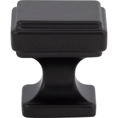 ATLAS A200-BL Kate 1 1/8" Length Square Knob - Matte Black