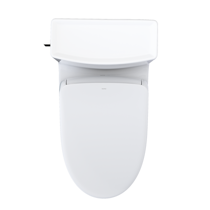 TOTO MW6244726CEFG#01 Washlet+ Legato One-Piece Elongated 1.28 Gpf Toilet And Contemporary Washlet S7 Contemporary Bidet Seat - Cotton White