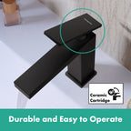 HANSGROHE 73002671 Tecturis E Single-Hole Faucet 80 with Pop-Up Drain, 1.2 GPM - Matte Black