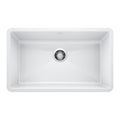 BLANCO 440150 Precis Precis SILGRANIT 32" Super Single Undermount Kitchen Sink - White in White