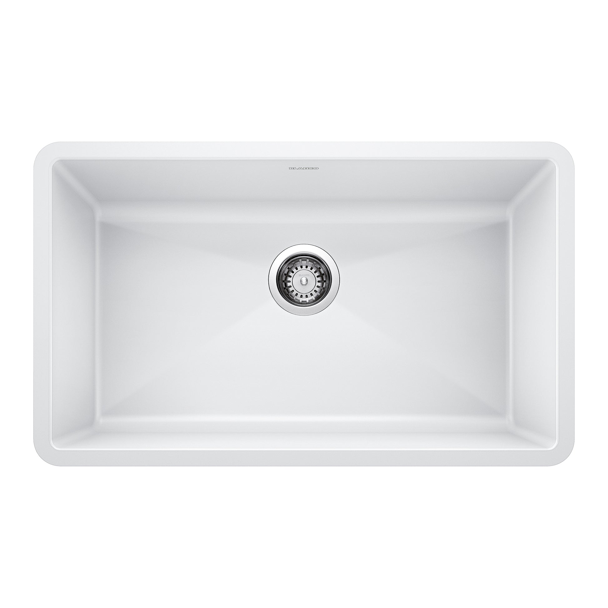 BLANCO 440150 Precis Precis SILGRANIT 32" Super Single Undermount Kitchen Sink - White in White