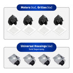 PANASONIC FV-07VBB1 Ecovent Fan Contractor Pack, Motor/Grille Assembly, Pick-A-Flow 70
