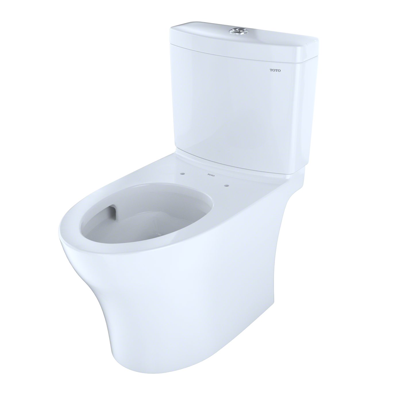 TOTO CST446CEMGN#01 Aquia IV Two-Piece Elongated Dual Flush 1.28 and 0.9 GPF Skirted Toilet with CEFIONTECT , Cotton White