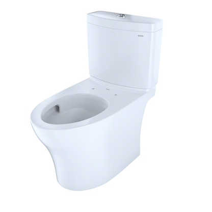 TOTO CST446CEMGN#01 Aquia Iv Two-Piece Elongated Dual Flush 1.28 And 0.9 Gpf Skirted Toilet With Cefiontect - Cotton White