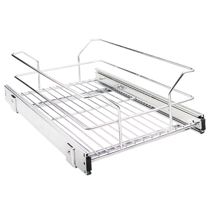 HARDWARE RESOURCES MBPO15-R 12" Metal Pullout Basket - Chrome