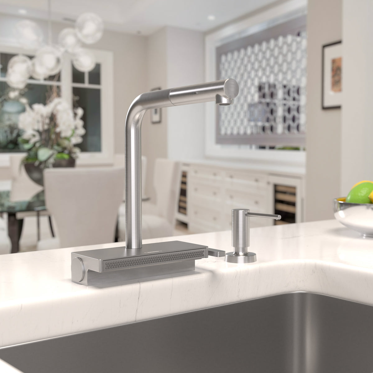 HANSGROHE 73830801 Aquno Select Kitchen Faucet, 2-Spray Pull-Out with sBox, 1.75 GPM - Stainless Steel Optic