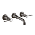 AXOR 16534341 Montreux Wall-Mounted Widespread Faucet Trim with Lever Handles, 1.2 GPM - Brushed Black Chrome