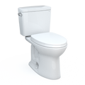 TOTO MS776124CSFG.10#01 Drake Two-Piece Elongated 1.6 Gpf Universal Height Tornado Flush  Toilet With 10 Inch Rough-In - Cotton White
