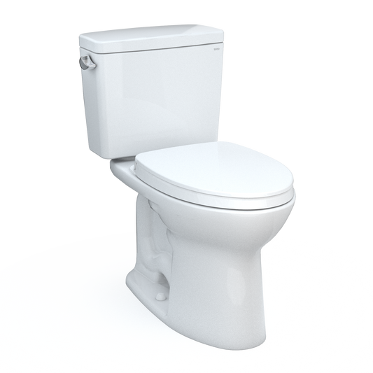 TOTO MS776124CSG#01 Drake Two-Piece Elongated 1.6 Gpf Tornado Flush Toilet With Cefiontect And Softclose Seat - Cotton White