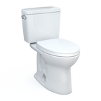 TOTO CST776CSFG.10#01 Drake Two-Piece Elongated 1.6 Gpf Universal Height Tornado Flush Toilet With Cefiontect And 10 Inch Rough-In - Cotton White