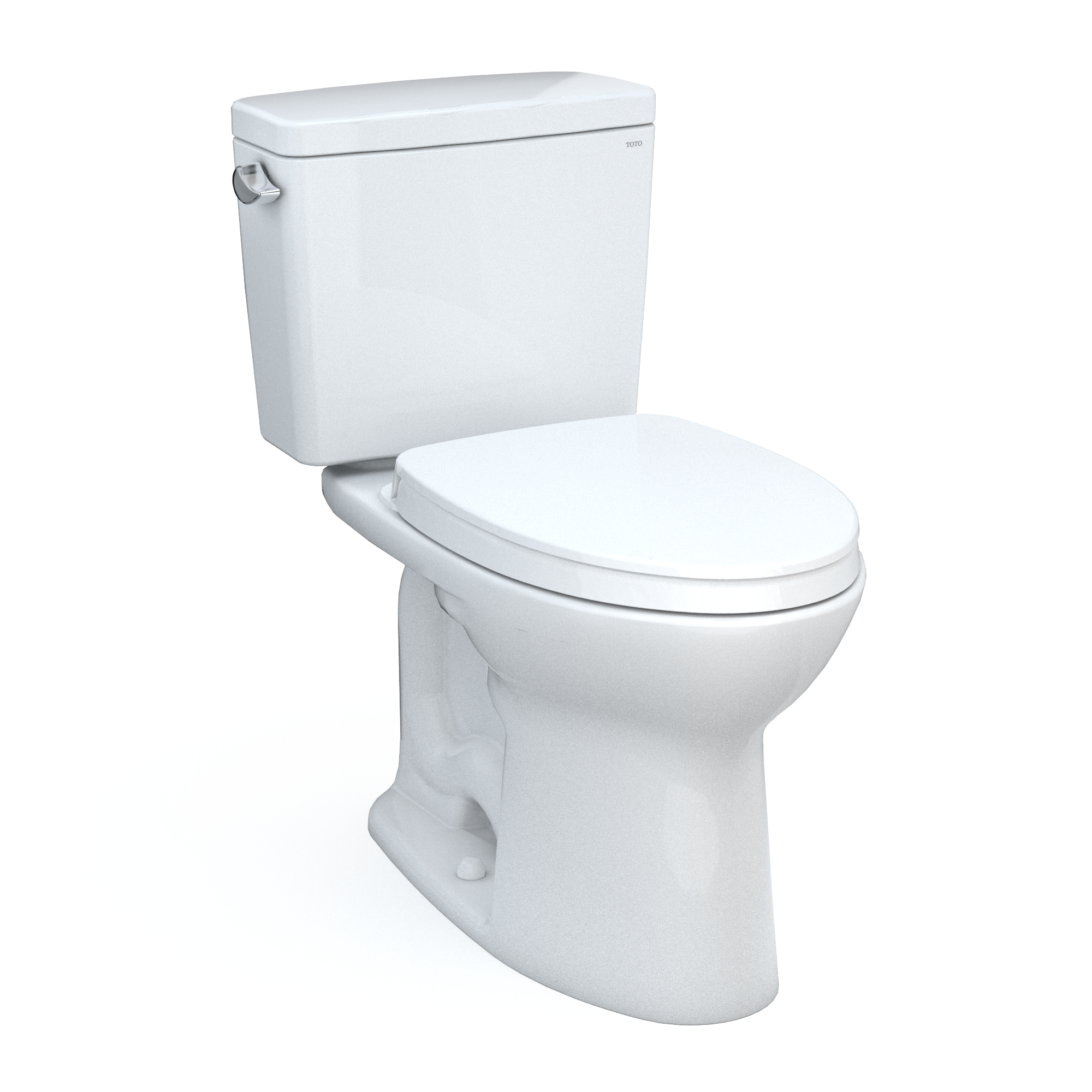 TOTO CST776CEFG.10#01 Drake Two-Piece Elongated 1.28 Gpf Universal Height Tornado Flush Toilet With Cefiontect And 10 Inch Rough-In - Cotton White