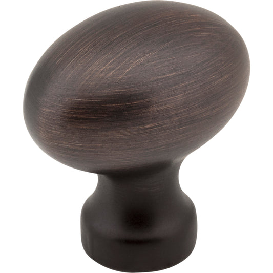 JEFFREY ALEXANDER 3990-DBAC Bordeaux 1-3/16" Length Oval Knob - Brushed Oil Rubbed Bronze