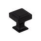 TOP KNOBS TK701BLK Ascendra 1 1/8" Length Square Knob - Flat Black