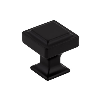 TOP KNOBS TK701BLK Ascendra 1 1/8" Length Square Knob - Flat Black