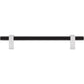 JEFFREY ALEXANDER 478-160MBPC Larkin 2 160 mm Center-to-Center Bar Pull - Matte Black w/Polished Chrome