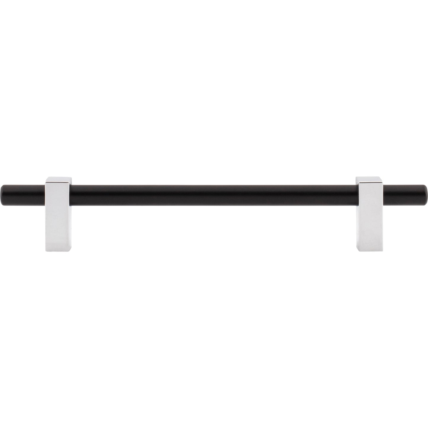 JEFFREY ALEXANDER 478-160MBPC Larkin 2 160 mm Center-to-Center Bar Pull - Matte Black w/Polished Chrome