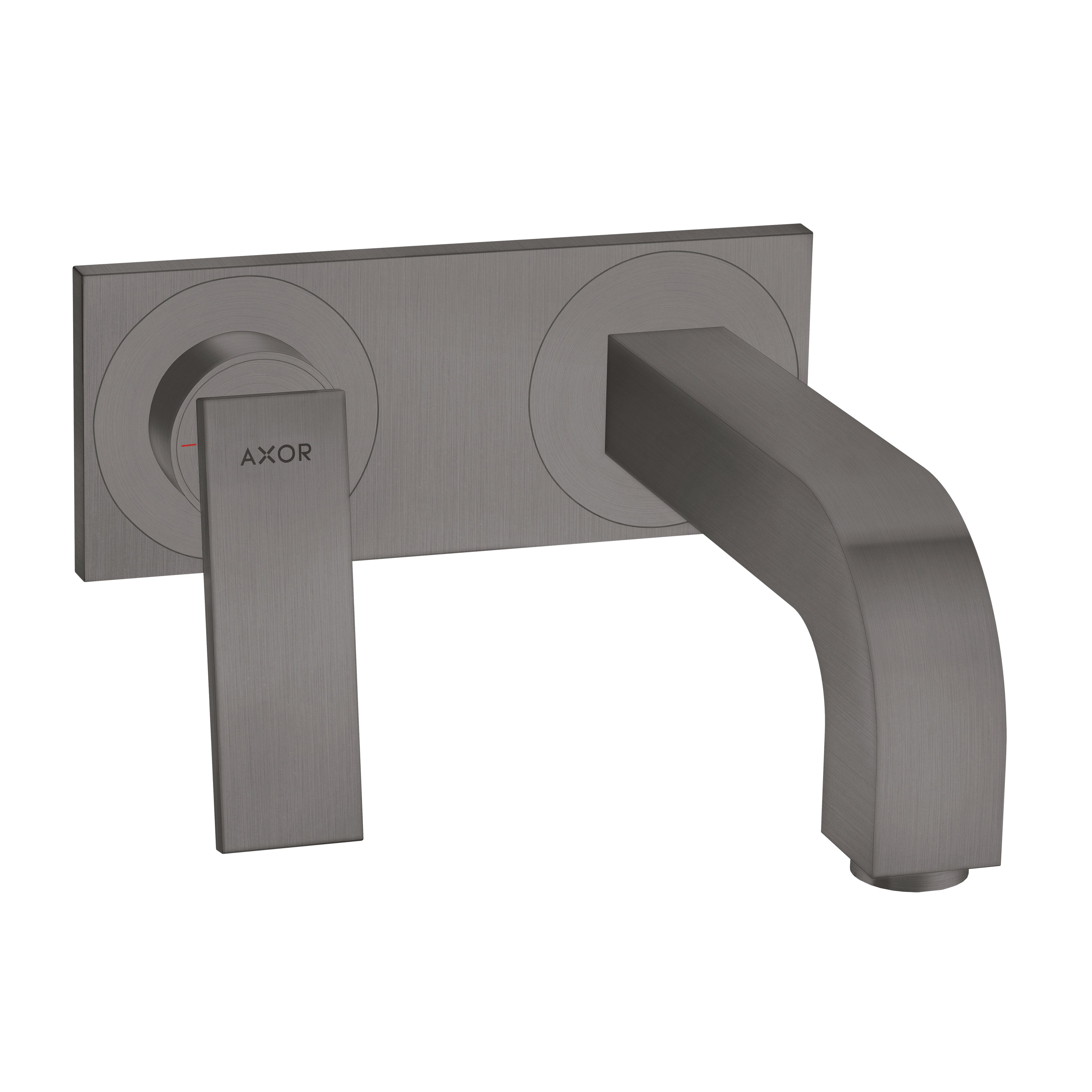 AXOR 39119341 Citterio Wall-Mounted Single-Handle Faucet Trim with Base Plate, 1.2 GPM - Brushed Black Chrome