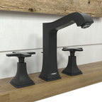 HANSGROHE 31307671 Metropol Classic Widespread Faucet 160 with Cross Handles and Pop-Up Drain, 1.2 GPM - Matte Black