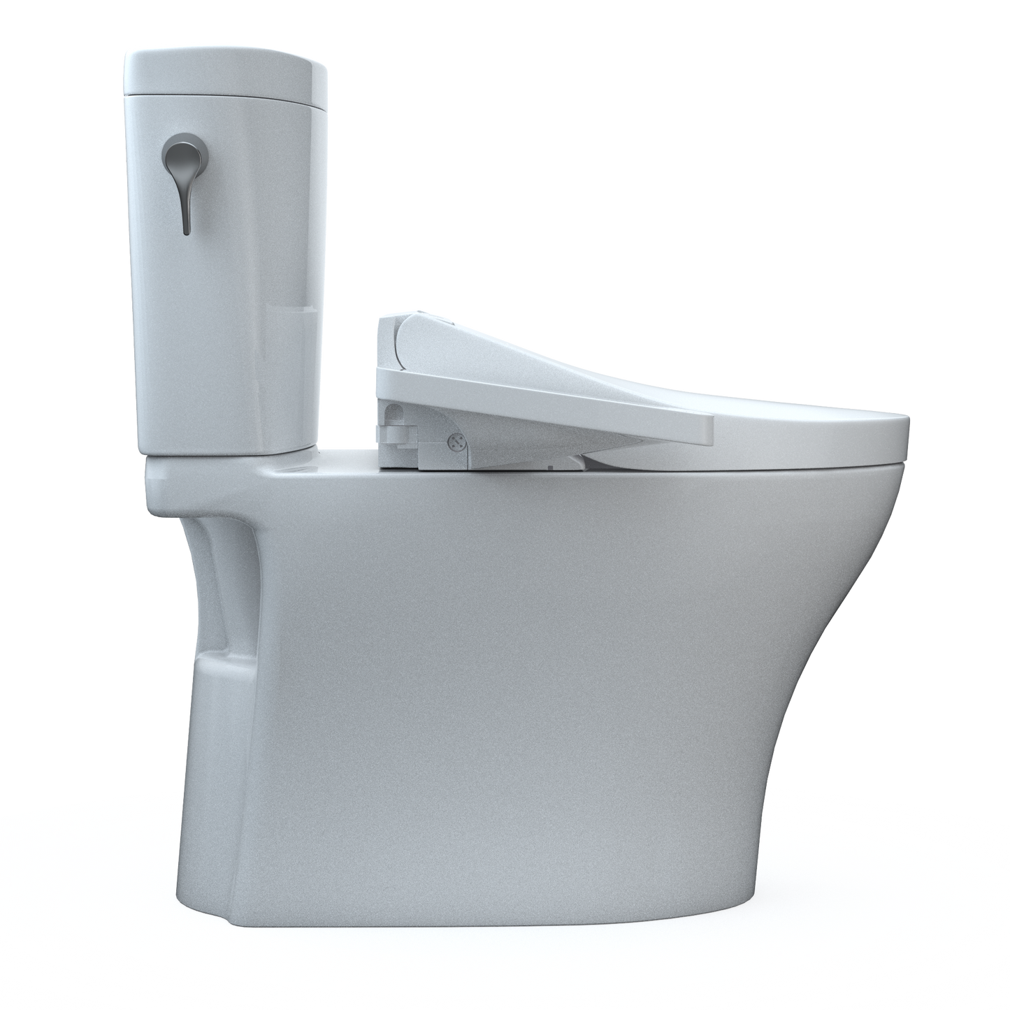 TOTO MW4483074CEMFGN#01 WASHLET+ Aquia IV Arc Two-Piece Elongated Dual Flush 1.28 and 0.9 GPF Toilet with C2 Bidet Seat , Cotton White