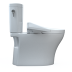 TOTO MW4483074CEMFGN#01 Washlet+ Aquia Iv Arc Two-Piece Elongated Dual Flush 1.28 And 0.9 Gpf Toilet With C2 Bidet Seat - Cotton White