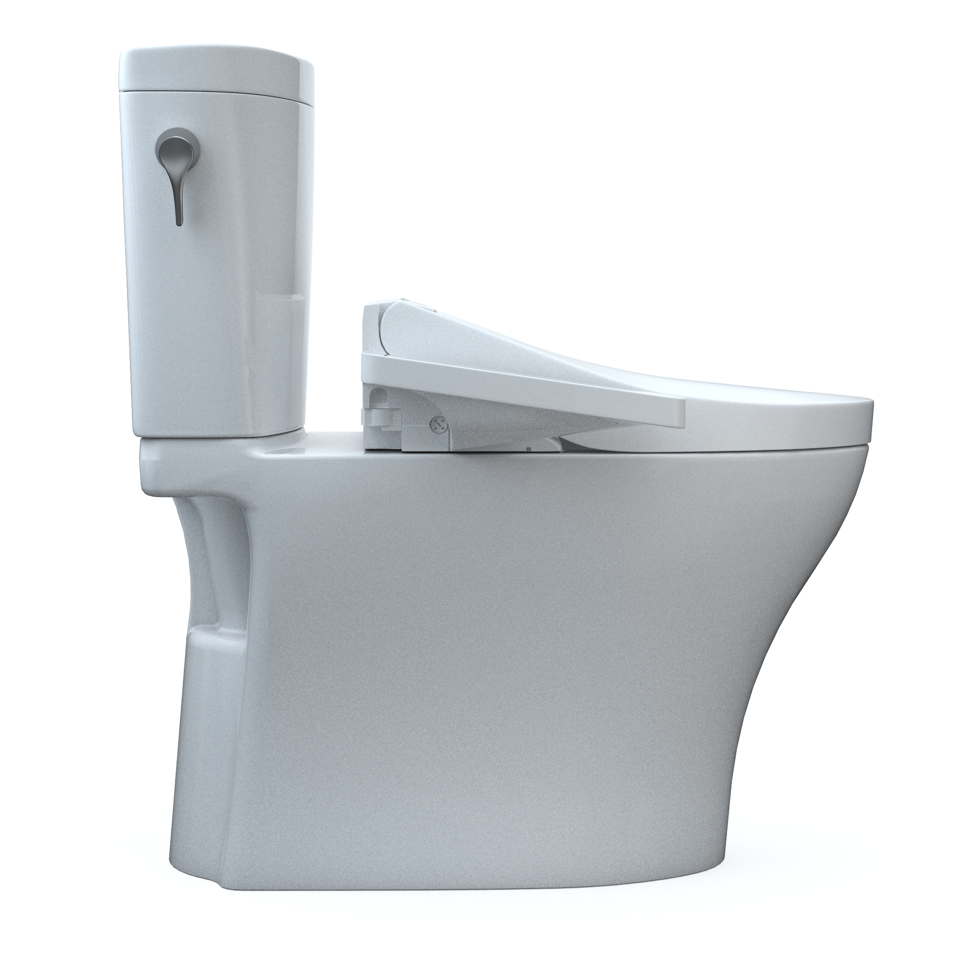 TOTO MW4483074CEMFGN#01 Washlet+ Aquia Iv Arc Two-Piece Elongated Dual Flush 1.28 And 0.9 Gpf Toilet With C2 Bidet Seat - Cotton White
