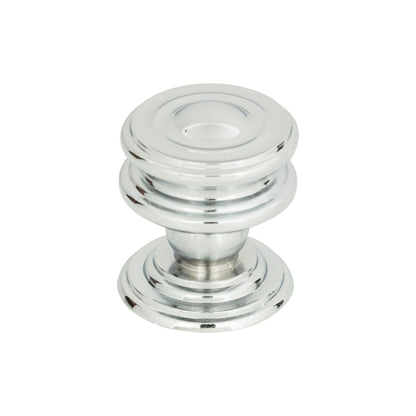 ATLAS 376-CH Campaign 1-1/4" Diameter Round Knob - Polished Chrome