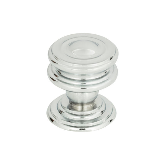 ATLAS 376-CH Campaign 1-1/4" Diameter Round Knob - Polished Chrome