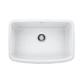 BLANCO 442551 Valea Valea SILGRANIT 27" Single Bowl Undermount Kitchen Sink - White in White