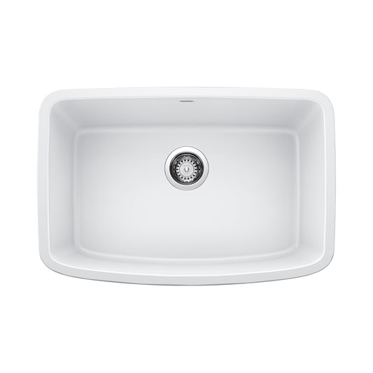 BLANCO 442551 Valea Valea SILGRANIT 27" Single Bowl Undermount Kitchen Sink - White in White