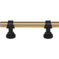 TOP KNOBS M2701 Bit 3" Center to Center Bar Pull - Honey Bronze and Flat Black