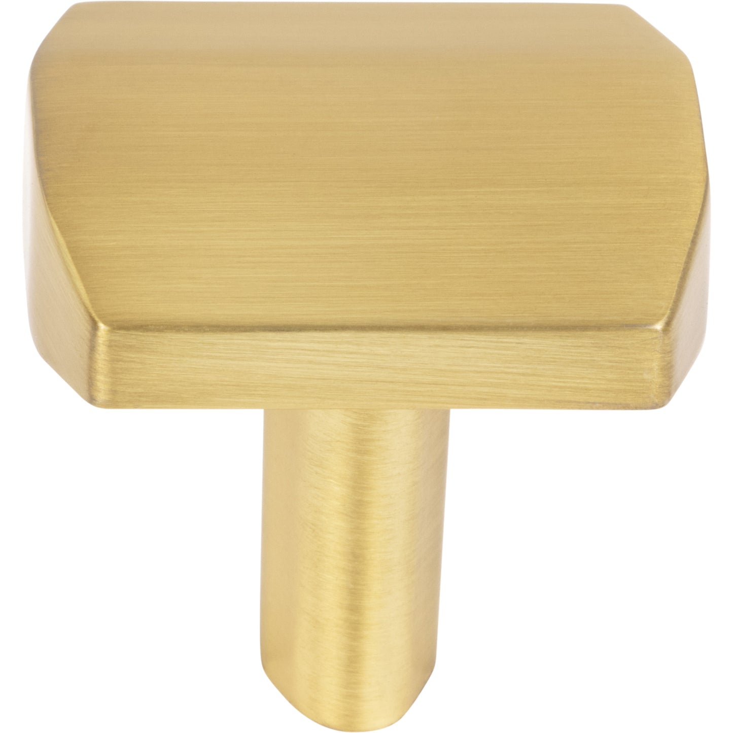 ELEMENTS 641BG William 1-1/4" Length Square Knob - Brushed Gold