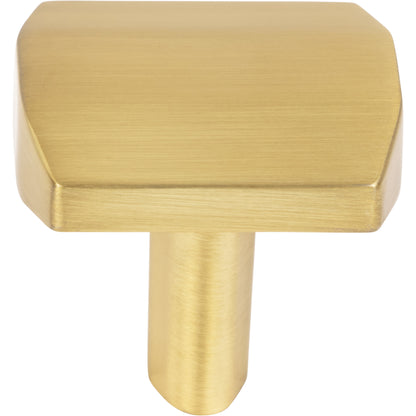 ELEMENTS 641BG William 1-1/4" Length Square Knob - Brushed Gold