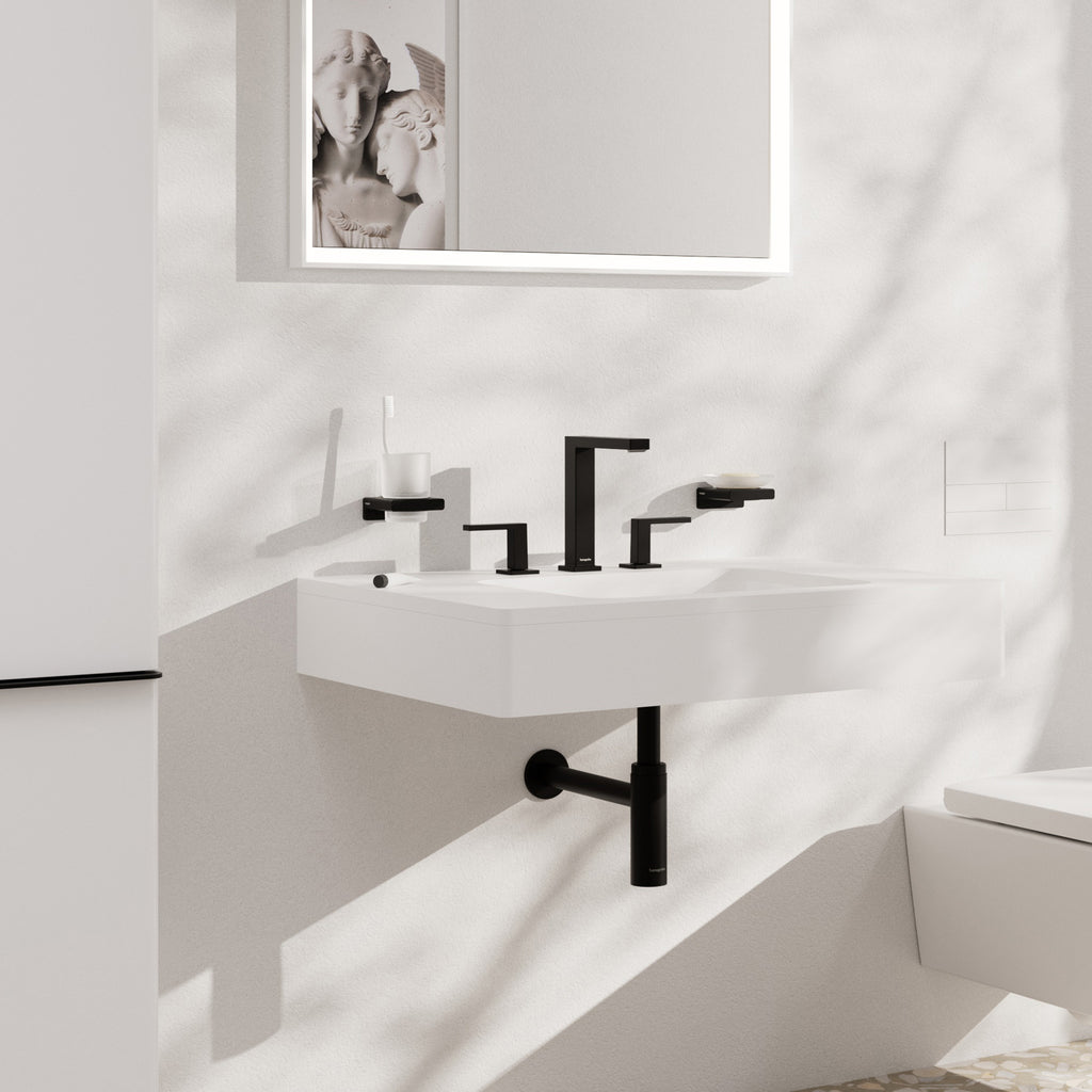 HANSGROHE 73031671 Tecturis E Widespread Faucet 150, 1.2 GPM - Matte Black