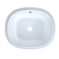 TOTO LT483G#01 Maris 17-5/8" x 14-9/16" Oval Undermount Bathroom Sink with CEFIONTECT , Cotton White