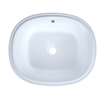 TOTO LT483G#01 Maris 17-5/8" X 14-9/16" Oval Undermount Bathroom Sink With Cefiontect - Cotton White