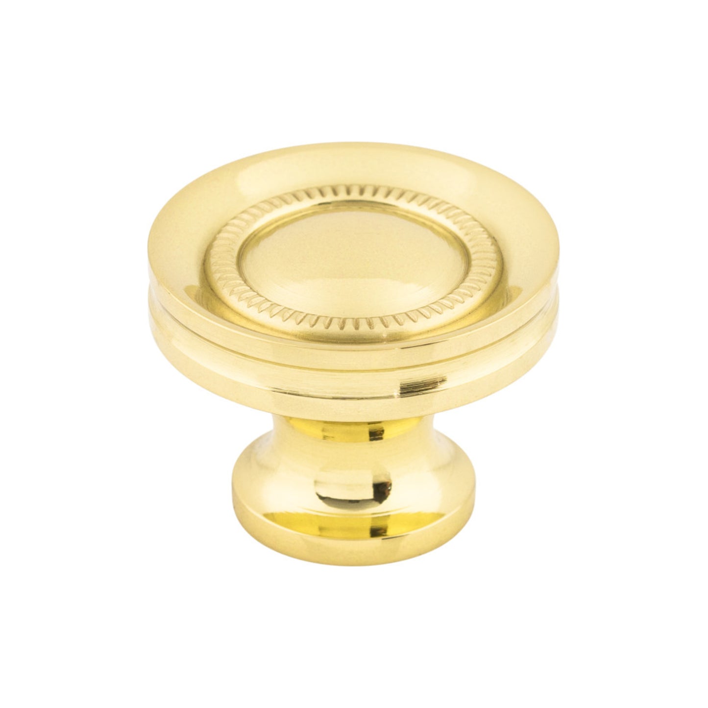 TOP KNOBS M290 Button Faced 1 1/4" Diameter Round Knob - Polished Brass