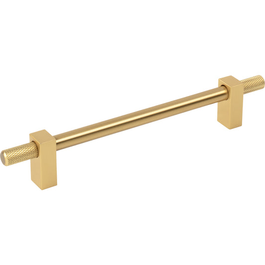 JEFFREY ALEXANDER 698-160BG Larkin Knurled Ends 160 mm Center-to-Center Bar Pull - Brushed Gold