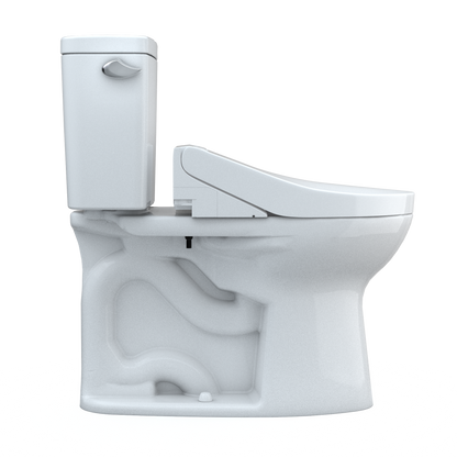 TOTO MW7763084CSFG.10#01 Drake Washlet+ Two-Piece Elongated 1.6 Gpf Universal Height Tornado Flush Toilet With C5 Bidet Seat - Cotton White