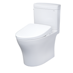 TOTO MW4364736CEMFGN#01 Washlet+ Aquia Iv Cube Two-Piece Elongated Dual Flush 1.28 And 0.9 Gpf Toilet With S7A Contemporary Bidet Seat - Cotton White
