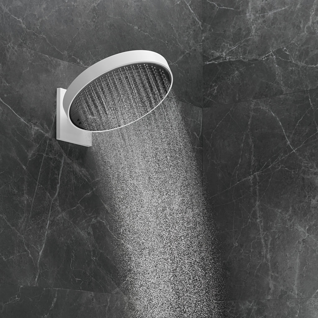 HANSGROHE 04864700 Rainfinity Showerhead 250 3-Jet, 1.75 GPM with RainSelect Thermostatic Trim for 4 Functions - Matte White