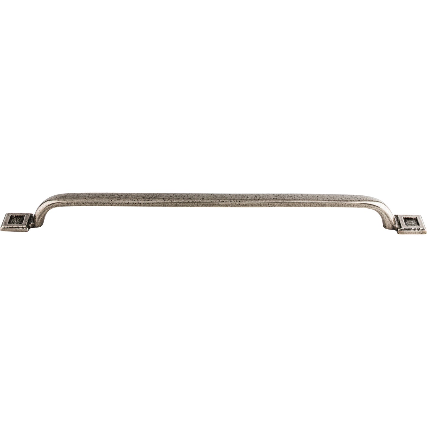 TOP KNOBS M1825 Square Inset 12" Center to Center Bar Pull - Cast Iron