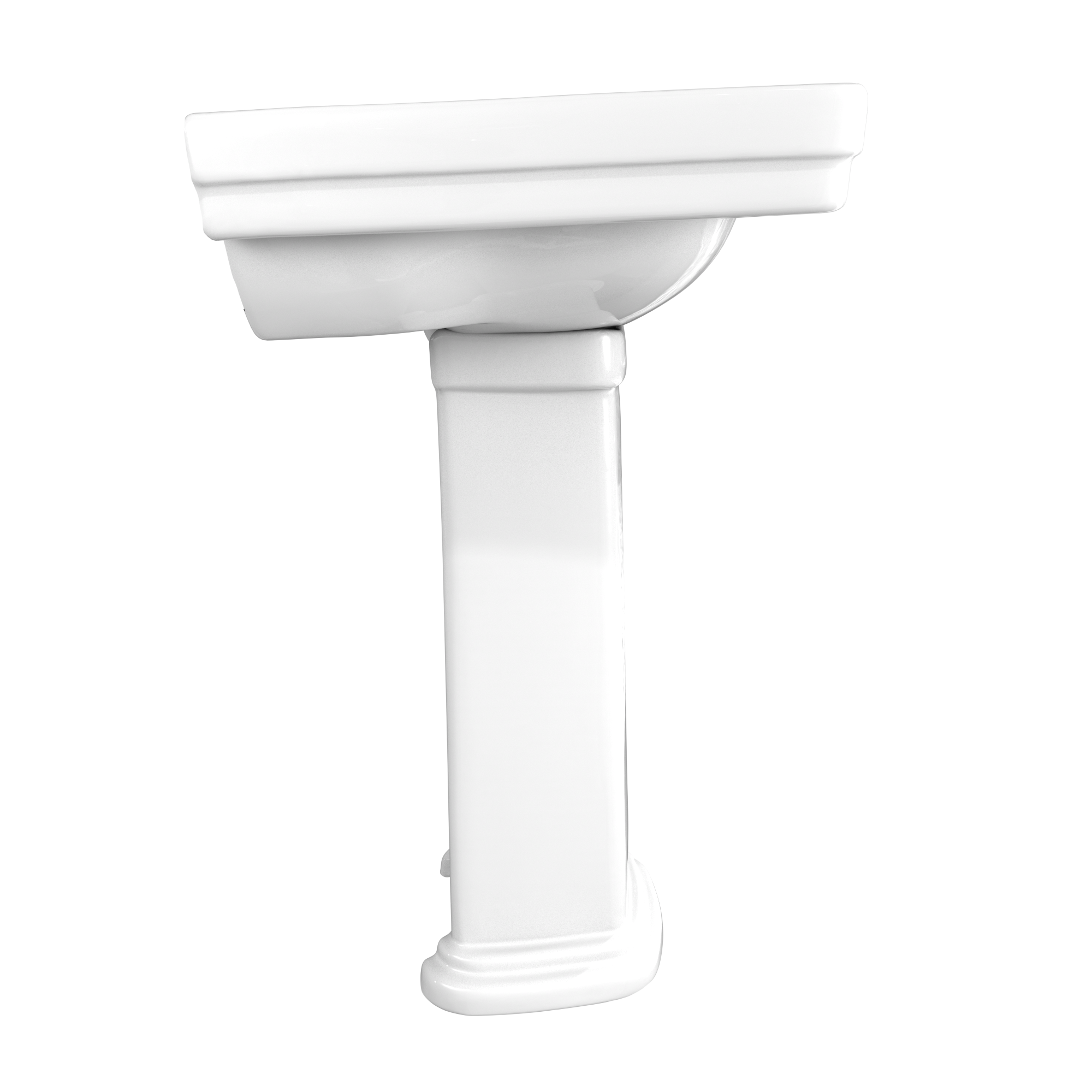 TOTO LPT532.8N#01 Promenade 24" X 19-1/4" Rectangular Pedestal Bathroom Sink For 8 Inch Center Faucets - Cotton White