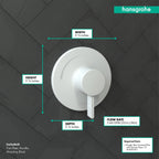 HANSGROHE 15739701 Ecostat S Pressure Balance Trim - Matte White