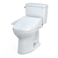 TOTO MW7763074CSFG.10#01 Drake WASHLET+ Two-Piece Elongated 1.6 GPF Universal Height TORNADO FLUSH Toilet with C2 Bidet Seat , Cotton White