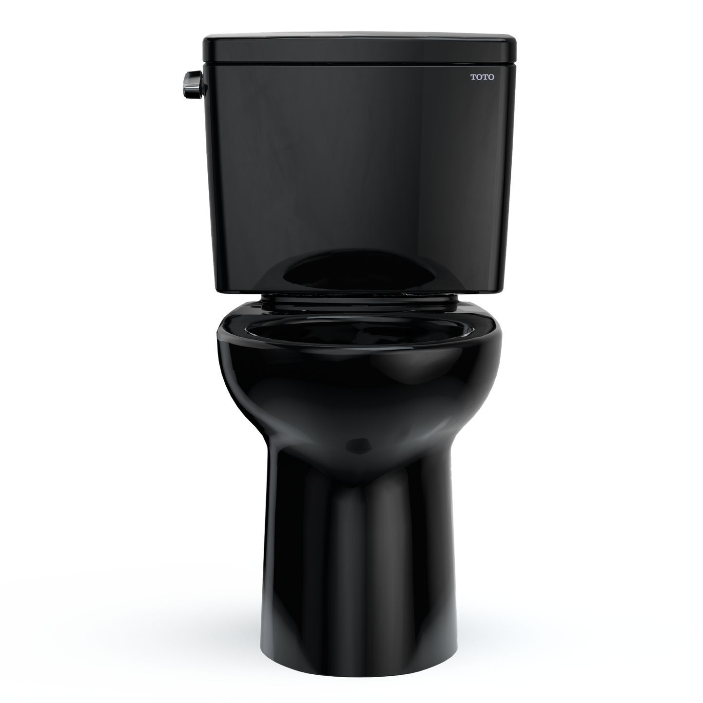 TOTO CST776CSF#51 Drake  Two-Piece Elongated 1.6 Gpf Universal Height Tornado Flush Toilet - Ebony