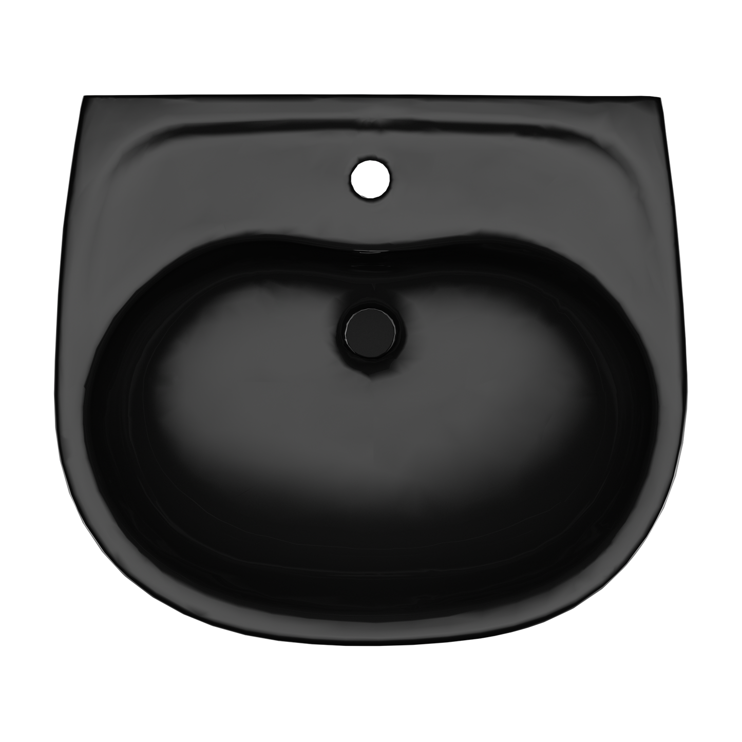 TOTO LHT241#51 Supreme Oval Wall-Mount Bathroom Sink and Shroud for Single Hole Faucets , Ebony