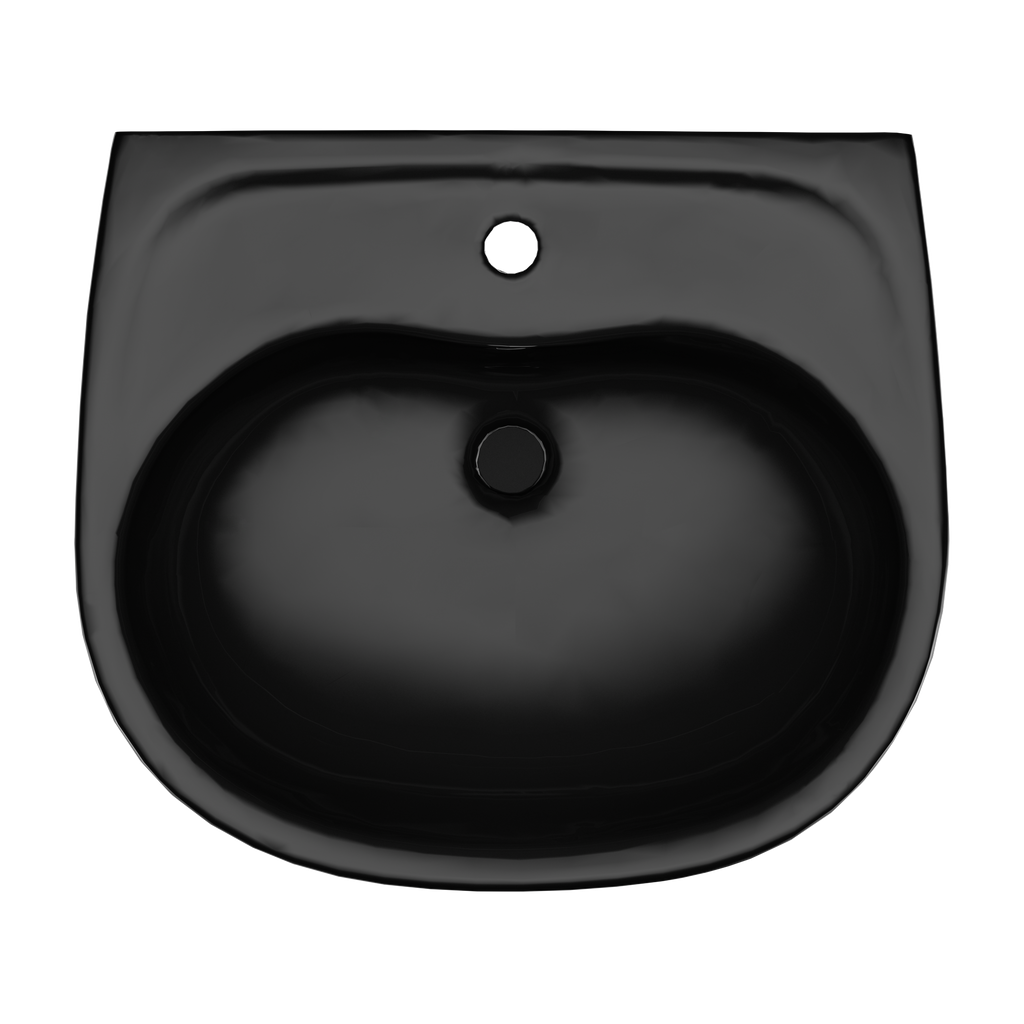 TOTO LHT241#51 Supreme Oval Wall-Mount Bathroom Sink And Shroud For Single Hole Faucets - Ebony