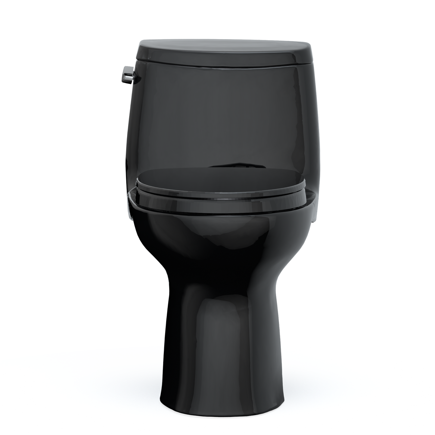 TOTO MS604124CEF#51 UltraMax II One-Piece Elongated 1.28 GPF Universal Height Toilet with SS124 SoftClose Seat , Ebony