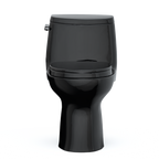 TOTO MS604124CEF#51 Ultramax Ii One-Piece Elongated 1.28 Gpf Universal Height Toilet With Ss124 Softclose Seat - Ebony