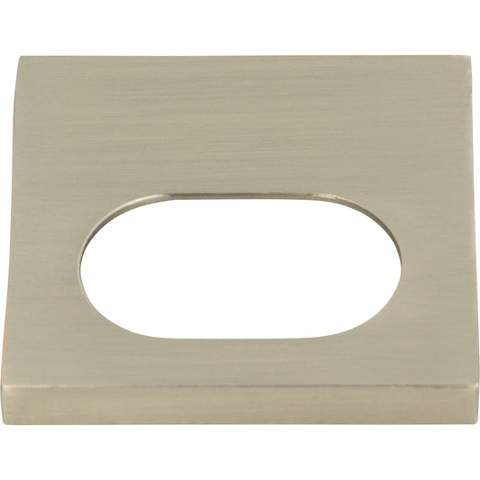 ATLAS 364-BRN Modern Square 1 1/4" Center to Center Finger Pull , Brushed Nickel